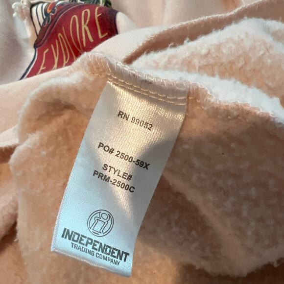 Soft Pink "Explore More" Outdoors Camping Hoodie Sweatshirt Women's Medium SOFT! - Picture 6 of 6